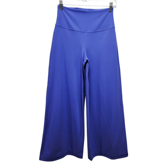 Athleta Womens Elation Wide Crop Pants Size S Purple High Waist - Picture 1 of 11